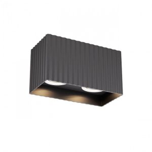 Plafoniera Redo Delphi, negru mat, 2XGU10, L.16 cm, 01-3412