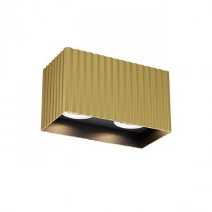 Plafoniera Redo Delphi, auriu mat, 2XGU10, L.16 cm, 01-3411