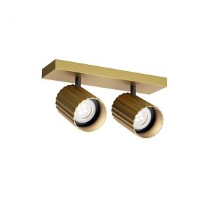 Plafoniera Redo Delphi, auriu mat, 2XGU10, L.26 cm, 01-3402