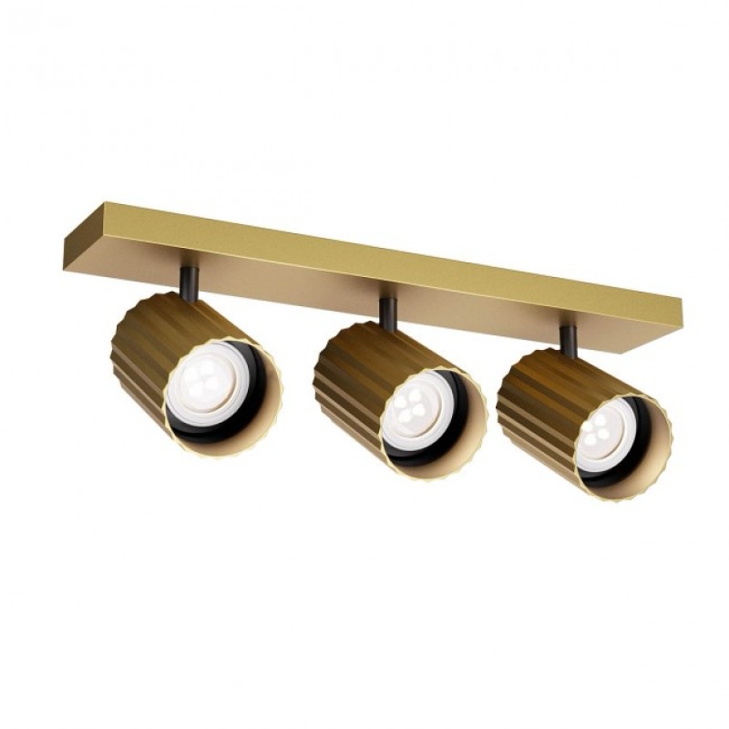 Plafoniera Redo Delphi, auriu mat, 3XGU10, L.39 cm, 01-3405
