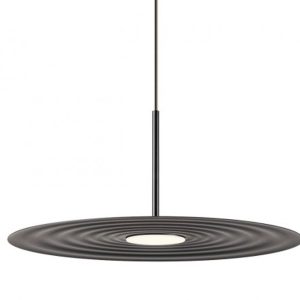 Suspensie Redo Lake, negru mat, LED, 13W, 723 lumeni, alb cald 3000K, D.50 cm, 01-3047