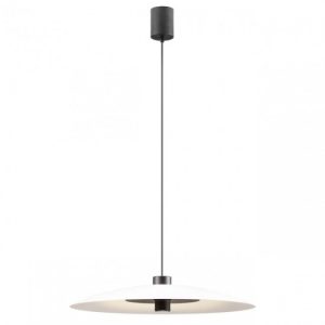 Suspensie Redo Lars, alb mat, LED, 10W+14W, 1310 lumeni, alb cald 3000K, D.60 cm, 01-3018