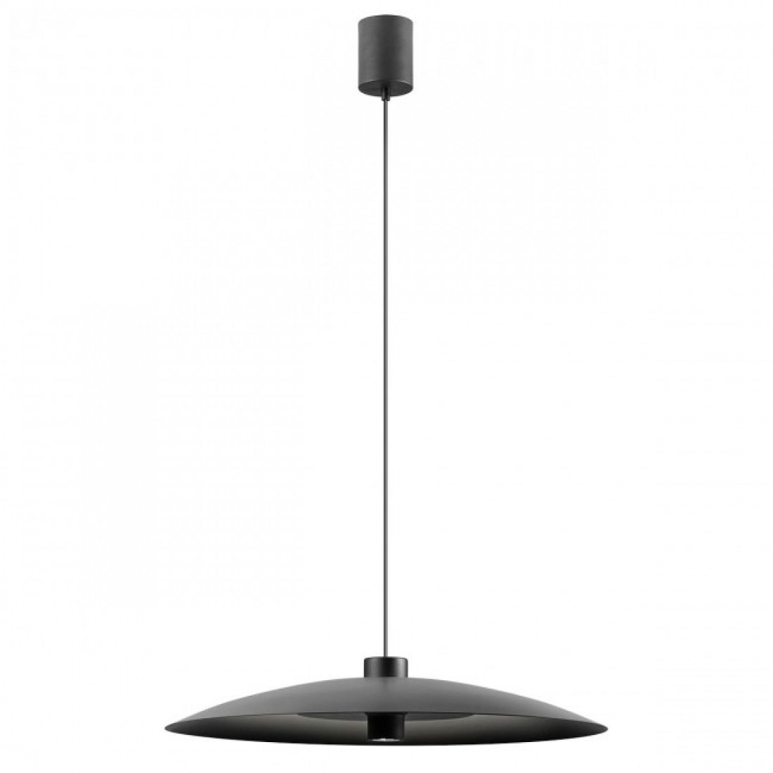 Suspensie Redo Lars, negru mat, LED, 10W+14W, 1310 lumeni, alb cald 3000K, D.60 cm, 01-3021