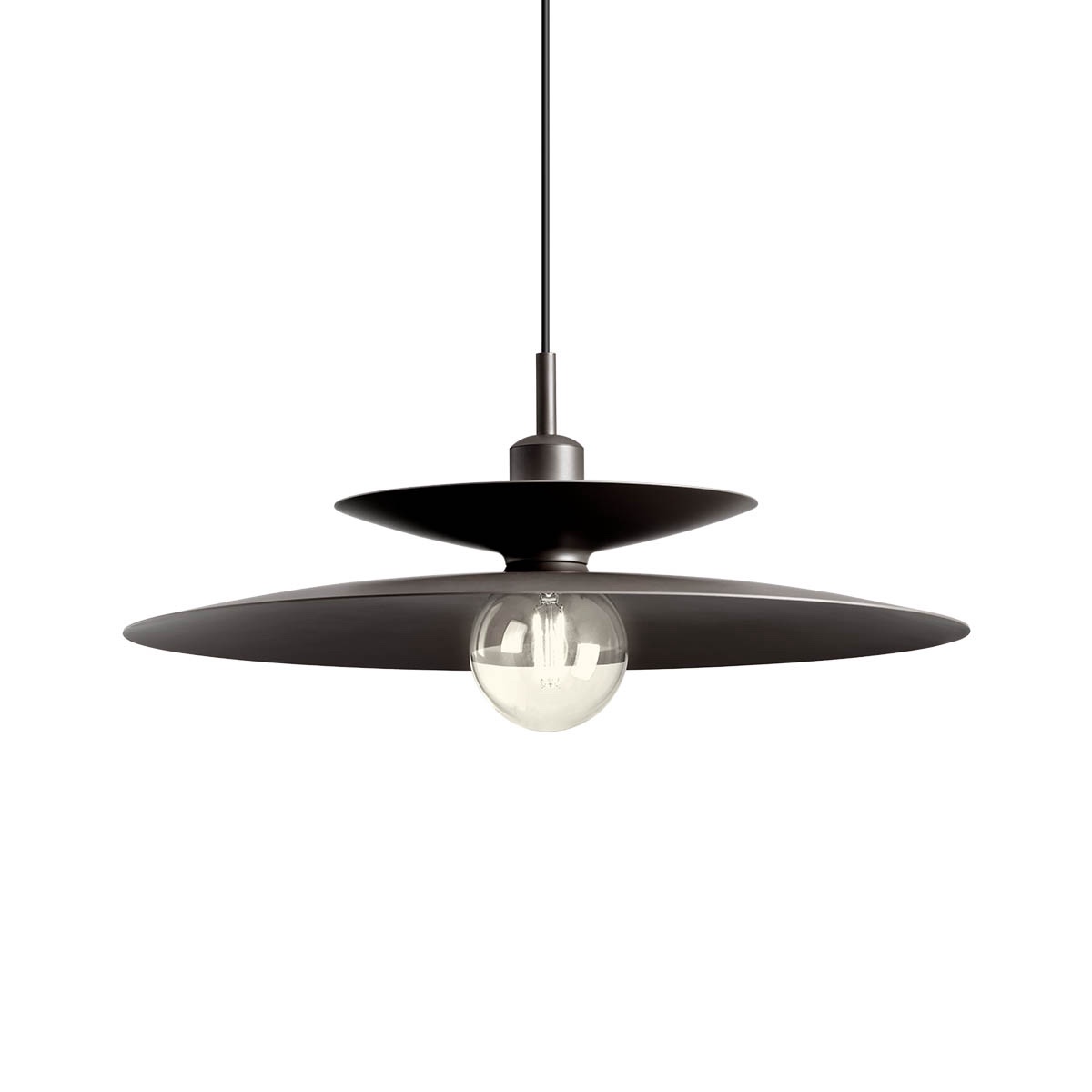Suspensie Redo Gunnar, negru mat, 1XE27, D.50 cm, 01-3051