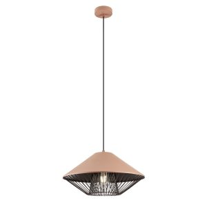 Lustră Redo GRILL 1XE27 D396 SAND COFFEE/BLACK, 01-3005