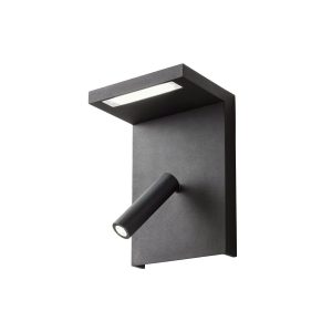 Aplica Redo AGOS, LED 1x6W+1x3W, 3000K, Negru mat, USB CHARGER 1A, 01-1500