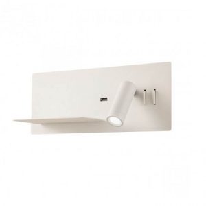 APLICA REDO BROOK LED 1x8W+1x3W USB CHARGER 3000K WHITE, 01-2983