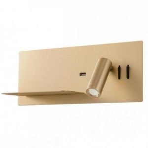 APLICA REDO BROOK LED 1x8W+1x3W, USB Charger 2A, 3000K, GOLD, 01-2984