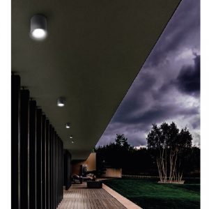 Plafoniera exterior ETA, Gri închis, LED COB 6W, IP54, 4000K, 9599