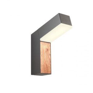 Aplica exterior Woody, gri inchis/lemn, LED, 10W, 650 lumeni, alb cald 3000K, IP54, 90510