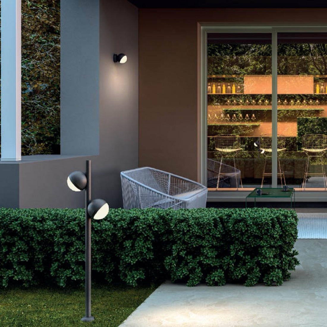 Stalp exterior Magnus, gri inchis, LED, 20W, 2024 LM, alb cald 3000K, IP54, H.103 cm, 90559