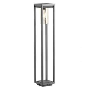 Stalp exterior Lagos, gri inchis, 1XE27, IP54, H.80 cm, 90524