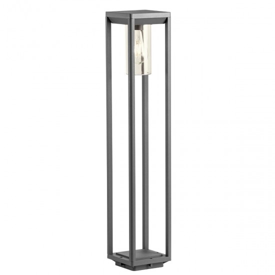 Stalp exterior Lagos, gri inchis, 1XE27, IP54, H.80 cm, 90524