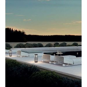 Stalp exterior Lagos, gri inchis, 1XE27, IP54, H.50 cm, 90522