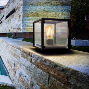 Stâlp exterior VITRA E27 1X15W IP54, Negru mat, 9109