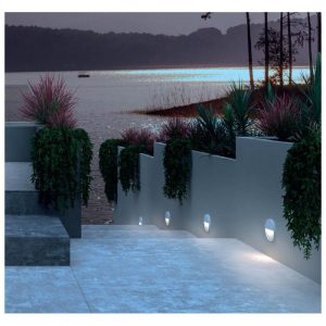 Aplica exterior Lander, alb mat, LED, 3W, 100 lumeni, alb cald 3000K, IP54, 90472