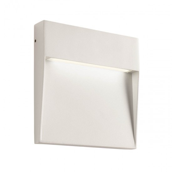Aplica exterior Lander, alb mat, LED, 6W, 270 lumeni, alb cald 3000K, IP54, 90478