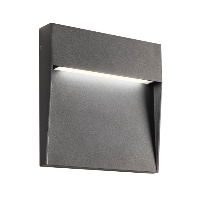 Aplica exterior Lander, gri închis, LED, 6W, 270 lumeni, alb cald 3000K, IP54, 90479