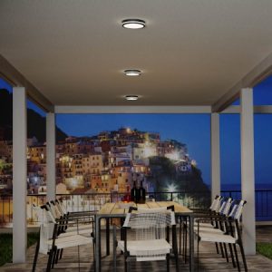 ISOLA PLAFONIERA EXTERIOR  LED 24W IP54 Gri închis 3000K/6500K, 90286