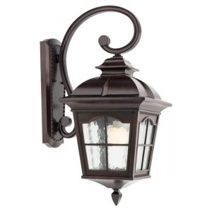 YORK APLICA EXTERIOR  REDO JOS E27 1X70W E27 IP44 Negru antic cu patina maron, MARE, 9648