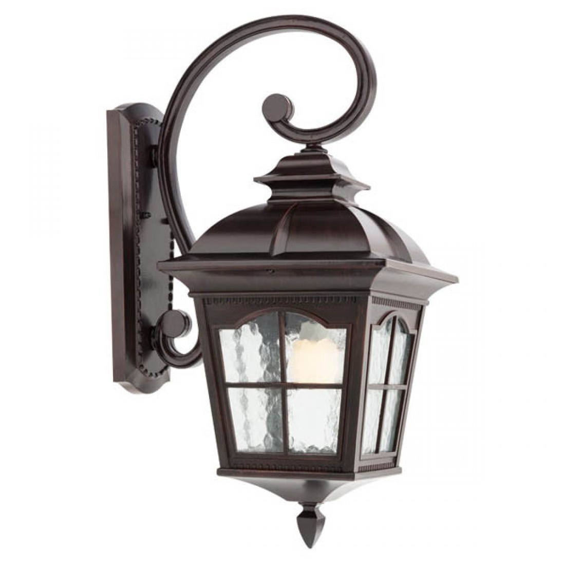 YORK APLICA EXTERIOR REDO JOS E27 1X70W E27 IP44 Negru antic cu patina maron, MARE, 9648