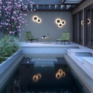 Aplica exterior Tanit, negru mat, LED, 12W, 1478LM., alb cald 3000K, IP54, D.18 cm, 90538