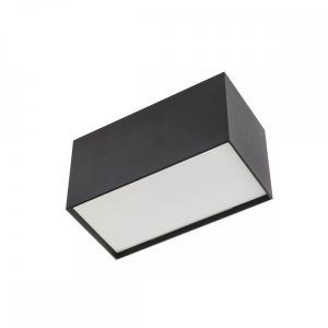 Spot aplicat/ Plafoniera led XSMOOTH, L.20cm, l.10cm, LED SMD 20W, 1695lm, 4000k, negru mat, Arelux, SM02NW SBK