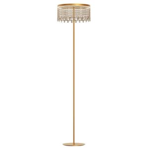 Lampadar cristal  Vanesia, aur periat, LED, 23W, 1680 lumeni, alb cald 3000K, H.170 cm, Incanti, IVA F 11