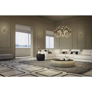 Lustra Interior Chateau, negru mat, LED, 69W, 4141 lumeni, alb cald 3000K, D.64,5cm, ICH C12 22