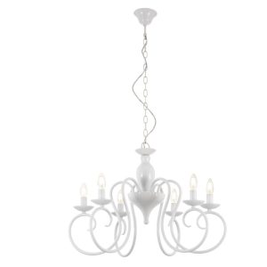 Lustra Incanti Circe, alb mat, 6XE14, ICI C6 01
