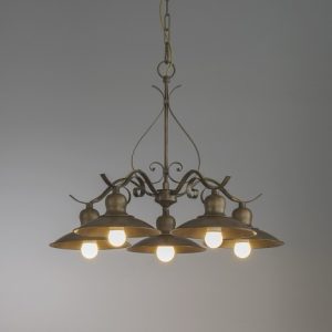 Candelabru Incanti Lena, negru antichizat cu patină aur mat, 5xE27, 02-761