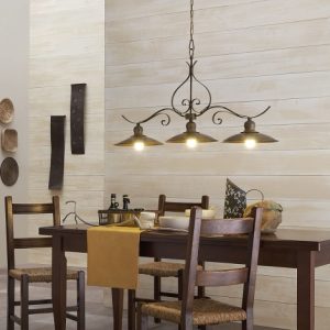 Candelabru Incanti Lena, negru antichizat cu patină aur mat, 3xE27, 02-759
