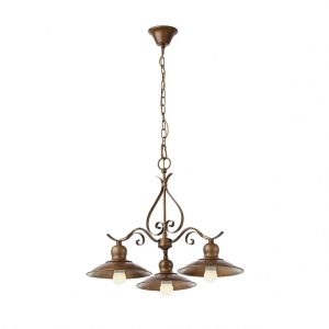 Candelabru Incanti Lena, negru antichizat cu patină aur mat, 3xE27, 02-760