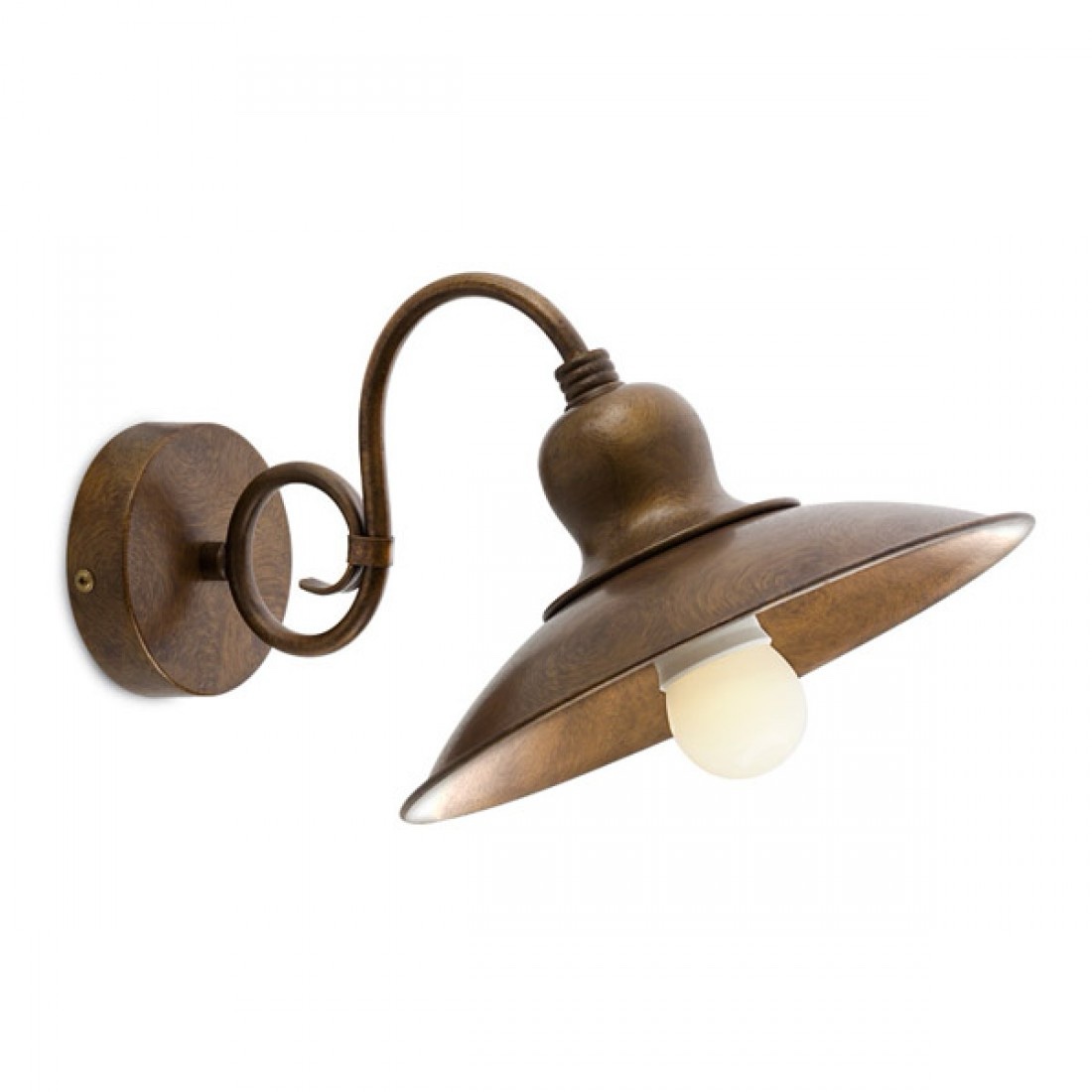 Aplica Incanti Lena, negru antichizat cu patină aur mat, 1xE27, 02-755