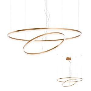 Lustra Redo ORBIT LED 108W 3000K D1000+600 BRONZ, 01-1721-TRIAC