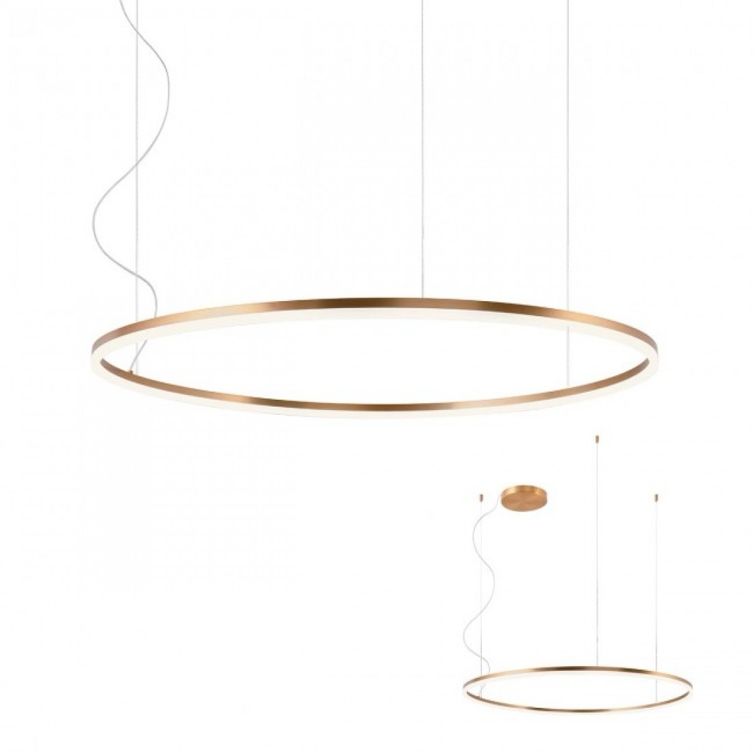 Lustră Redo ORBIT LED 66W 4000K D1000 BRONZ, Dimabila TRIAC, 01-1917-TRIAC