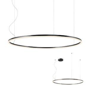 Lustră Redo ORBIT LED 84W 4000K D1200 Negru mat, Dimabila TRIAC, 01-1964-TRIAC