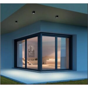 Plafoniera pentru exterior HUB LED 12W IP54 3000K, Gri închis, Redo, 90229