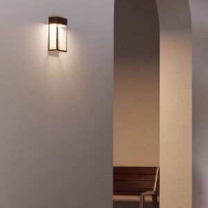 Aplica de exterior Stand, maro, LED 20W, 2396 lumeni, alb cald, 3000K, IP65, Redo, 90604