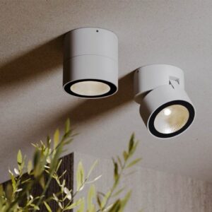 Shaft, plafoniera exterior Redo orientabila, alb mat, 3000K,  alb cald, LED 12W, 1256 lumeni, IP65, 90626