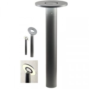 Stalp exterior orientabil Free, gri, LED, 10W, 803 lumeni, alb cald 3000K, IP54, H.65 cm, 90455