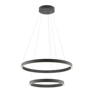 FEBE SUSPENSIE REDO LED 61W 3000K D400+600, Negru mat, 01-2891