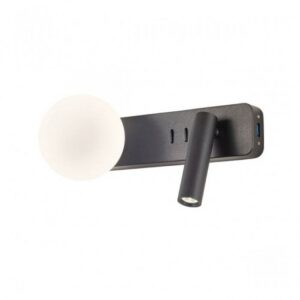 OASIS APLICA REDO LED 1x 3W G9 USB 3000K, Negru mat, 01-2994