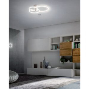 LUSTRĂ REDO SPELL, ALB MAT, LED 54W 3000K, 860X490, 01-2225
