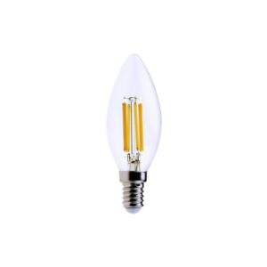 Bec led E14 tip lumânare, transparent, 6W, lumina naturală , 806 Lm
