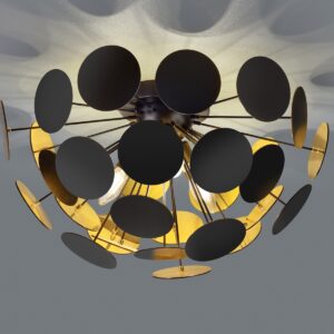 Plafoniera Trio DISCALGO, negru cu auriu, 3xE14 , D.54cm, H.30cm- 609900332