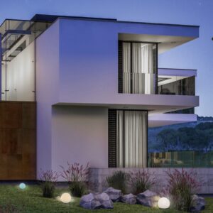 Lampă solară decorativă Melo Trio LED RGB+White, Telecomandă, IP67, D.20cm, R55326901