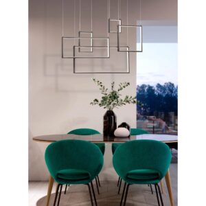LUSTRĂ REDO LED Plana, 60W, 3900lm, lumina calda, dimabila in 3 trepte, neagră mat, 01-2315