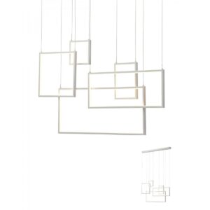 LUSTRĂ REDO LED PLANA, 80W, 5360lm, lumina calda, dimabila in 3 trepte, alb mat, 01-2316