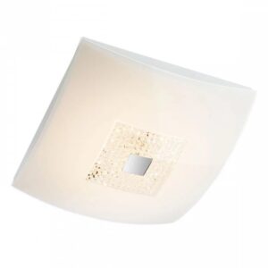 Plafoniera moderna Redo Glaser, LED 18W, alba, 41x41cm, 4000K, 05-838